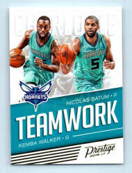 Panini 2016-17 Panini Prestige Teamwork # 10 Kemba Walker/Nicolas Batum
