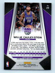 Panini 2017-18 Prizm Basketball Base # 29 Willie Cauley-Stein