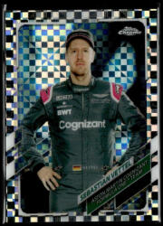 Topps 2021 Topps Chrome Formula 1 Racing Checker Flag #7 Sebastian Vettel