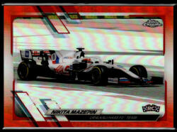 Topps 2021 Topps Chrome Formula 1 Racing Orange/Red Refractor #113 Nikita Mazepin