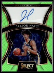 Panini 2019-20 Panini Select Rookie Signatures Prizms Neon Green #RS-JXH Jaxson Hayes