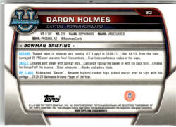 Topps 2022-23 Bowman Chrome University #83 DaRon Holmes