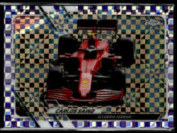 Topps 2021 Topps Chrome Formula 1 Racing Purple Checker Flag #107 Carlos Sainz 081/199