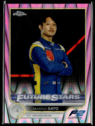 Topps 2022 Topps Chrome Formula 1 Racing Future Stars - Pink RayWave Refractor #80 Marino Sato 72/75