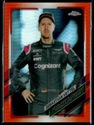 Topps 2021 Topps Chrome Formula 1 Racing Orange/Red Refractor #7 Sebastian Vettel