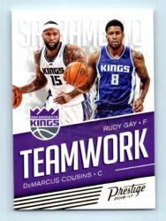 Panini 2016-17 Panini Prestige Teamwork # 12 Rudy Gay/DeMarcus Cousins