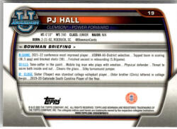 Topps 2022-23 Bowman Chrome University #19 PJ Hall