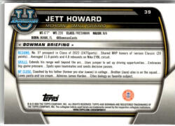 Topps 2022-23 Bowman Chrome University #39 Jett Howard