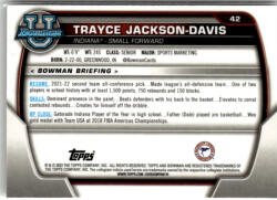 Topps 2022-23 Bowman Chrome University #42 Trayce Jackson-Davis