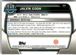 Topps 2022-23 Bowman Chrome University #25 Jalen Cook
