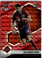 Panini 2021-22 Panini Mosaic Road to FIFA World Cup Mosaic Red Refractor #99 Ricardo Pepi