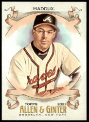 Topps 2021-22 Topps Allen and Ginter #7 Greg Maddux