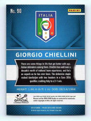 Panini 2016 Panini Panini Uefa Euro Prizm Base #90 Giorgio Chiellini