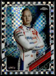 Topps 2021 Topps Chrome Formula 1 Racing Checker Flag #18 Nikita Mazepin