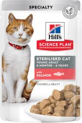 Hill's Hill's SP Feline Sterilised Plic Somon, 85 g Hill's SP Feline Sterilised Plic Somon, bax, 85g x 12buc