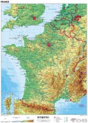  Harta Franta fizico-geografica (limba franceza)