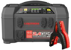 Lokithor Redresor auto Lokithor AW401 Starter 5in1, cu clesti pentru pornire motor diesel sau benzina, 20000mAh, 2500A, USB/USB-C, functie de powerbank, compresor, aparat de spalat, lanterna, Negru (AW401)