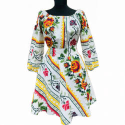 Ie traditionala Rochie Traditionala stilizata cu motive florale Maria 5