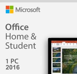 Microsoft Office 2016 Home and Student, 32/64 bit, Toate limbile, Licenta electronica pentru PC
