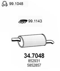 ASSO Toba esapament finala ASSO 34.7048 - automobilus