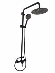 Mixxus Coloana de dus MIXXUS SUS-003-J BLACK 20 cm baterie si para, monocomanda, furtun flexibil (etf-8475)