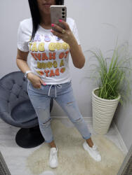 Norafashion Csinos színes feliratos női póló (805962)