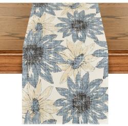 Artoid Fashion Traversa de masa model retro cu margarete albastre, 40x140 cm Fata de masa