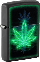 Zippo Brichetă Zippo 46266 Gleaming Cannabis Black Light (46266) Bricheta