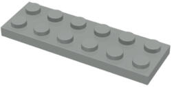LEGO® Alkatrészek (Pick a Brick) Világosszürke 2x6 Lap 379502 (379502)
