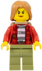 LEGO® Minifigurák Mountain Police - Crook Female Jacket over 87 Prison Stripes, Backpack cty0867 (cty0867)