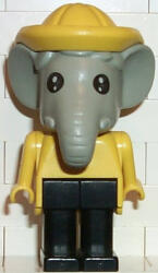 LEGO® Minifigurák Fabuland Minifigura 4-es Elefánt - Sárga Kalap és Fekete Szemek (használt) fab5d (fab5d)
