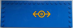 LEGO® Alkatrészek (Pick a Brick) Kék 6x16 módosított lap matricával (bal) 6205pb002L (6205pb002L)