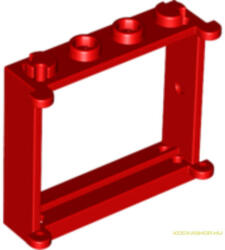 LEGO® Alkatrészek (Pick a Brick) Piros 1X4X3 Ablak 385321 (385321)