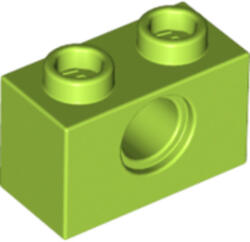 LEGO® Alkatrészek (Pick a Brick) Lime Technic 1X2 Elem, Lyukkal 6132372 (6132372)
