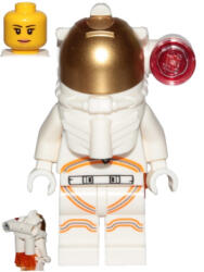 LEGO® Minifigurák Astronaut - Female, White Spacesuit with Orange Lines, Side Lamp, Smile cty1039 (cty1039)