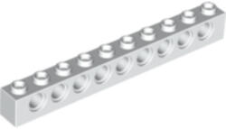 LEGO® Alkatrészek (Pick a Brick) Fehér 1X10 Hosszú Elem Oldalán 9 Lyukkal 273001 (273001)