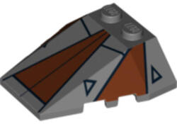LEGO® Alkatrészek (Pick a Brick) Sötét kékes-szürke Tetőelem 4X2/18° 4626687 (4626687)