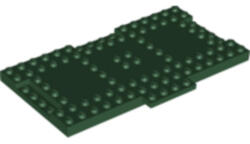 LEGO® Alkatrészek (Pick a Brick) Sötétzöld 8x16x6, 4 Módosított Lap 6223035 (6223035)