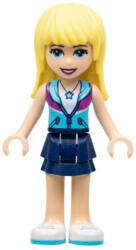 LEGO® Minifigurák Friends Stephanie - Dark Blue Layered Skirt, Medium Azure and Dark Purple Jacket frnd256 (frnd256)