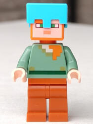 LEGO® Minifigurák Alex közép azúr sisak sötét narancssárga nadrág min062 (min062)
