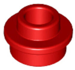 LEGO® Alkatrészek (Pick a Brick) Piros 1x1 Kerek Lapos elem Közepén Lyukkal 6223427 (6223427)