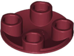 LEGO® Alkatrészek (Pick a Brick) Sötétpiros 2x2 Kerek Elem 4 Lyukkal 6192839 (6192839)
