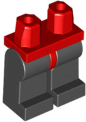 LEGO® Alkatrészek (Pick a Brick) Piros Minifig alsórész, fekete lábbal 970c1105 (970c1105)