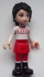 LEGO® Minifigurák Lily - Piros Szoknya és Leggings, Fehér Felső frnd054 (frnd054)