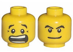 LEGO® Alkatrészek (Pick a Brick) Sárga minifigura fej, két arcú (ijedt/csintalan mosoly) 4506812 (4506812)