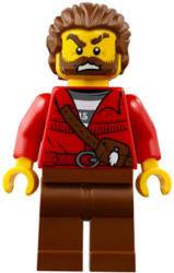 LEGO® Minifigurák Mountain Police - Crook Male with Red Fringed Shirt with Strap and Pouch, Skunk Fighter cty0835 (cty0835)