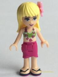 LEGO® Minifigurák Stephanie - Lila Szoknyában, Lime Bikini Felsőben, Virágfüzérrel frnd116 (frnd116)