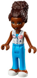 LEGO® Minifigurák Friends Nandi - White Vest with Paw Print, Dark Azure Trousers frnd508 (frnd508)