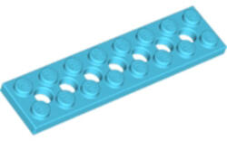 LEGO® Alkatrészek (Pick a Brick) Közép azúr 2X8 Technic Elem 7 Lyukkal 6316281 (6316281)