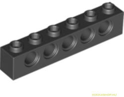 LEGO® Alkatrészek (Pick a Brick) Fekete 1X6 Elem Oldalán 5 Lyukkal 389426 (389426)